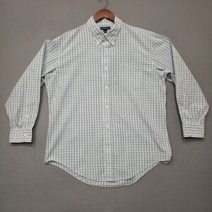 Lands End‎ Men's Multicolor Check Long Sleeve Dress Shirt Size 17.5-33